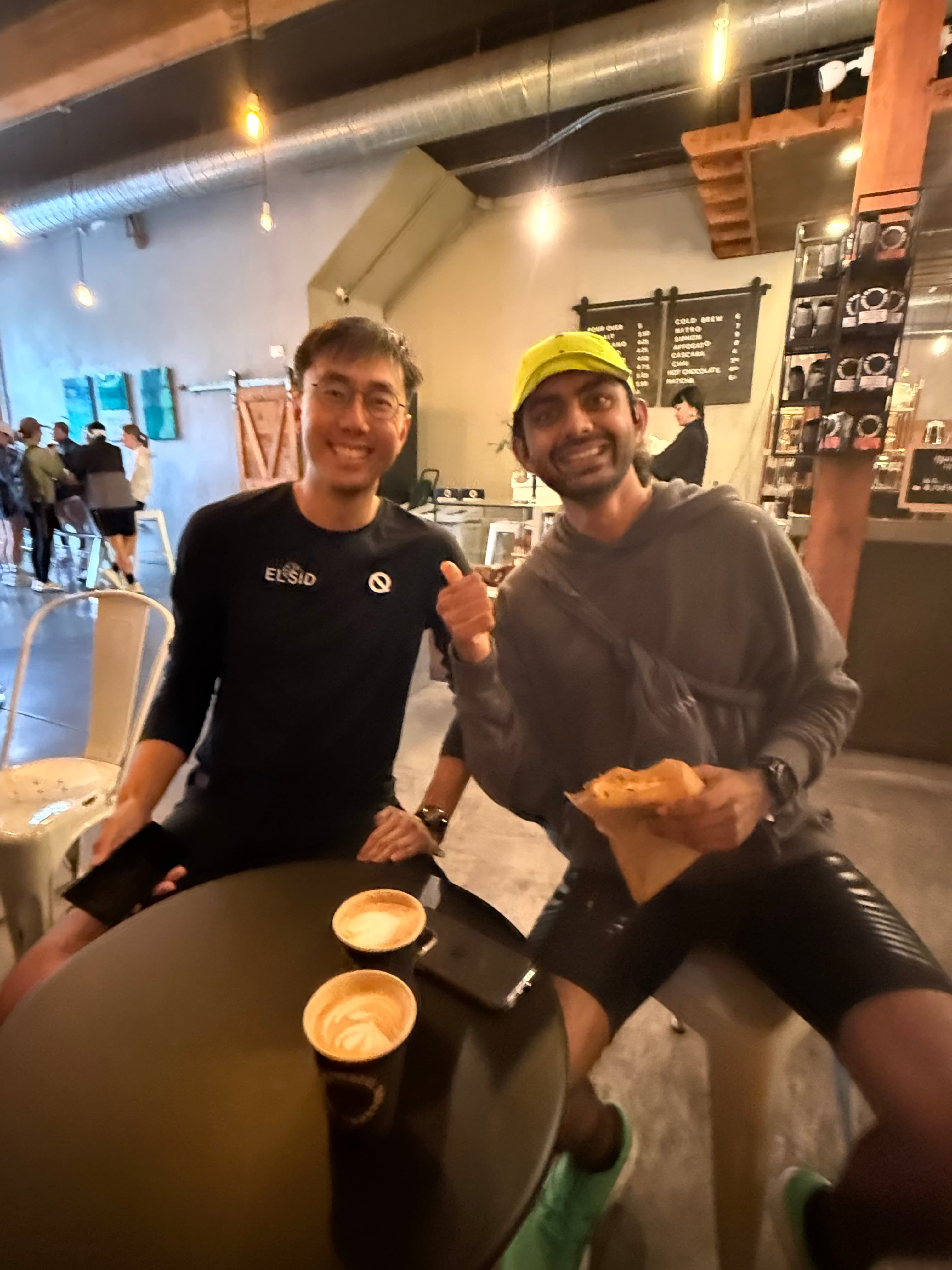 Post-run coffee